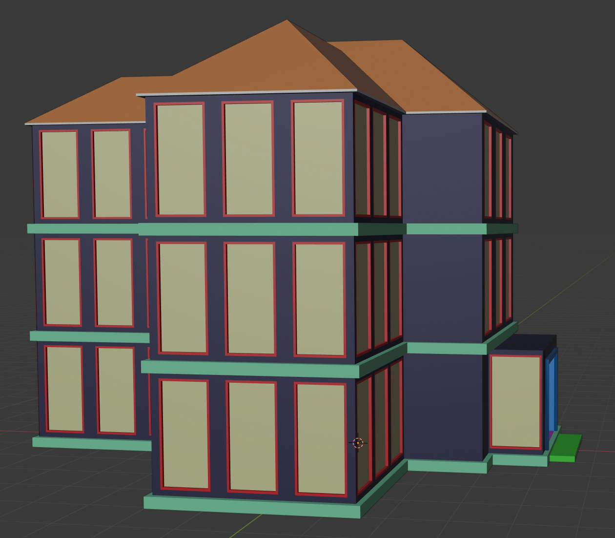 Low Poly Modern Building preview image 2